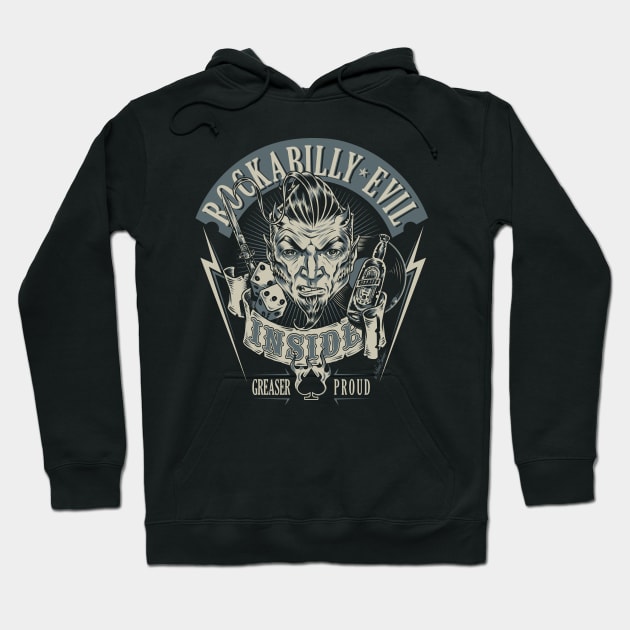 Rockabilly Evil Inside Hoodie by nanobarbero